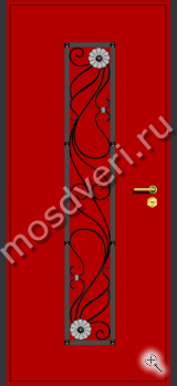 Красная входная дверь МДФ - купить от производителя Мосдвери Красная входная дверь МДФ