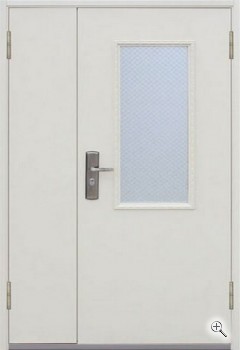 Остекленная металлическая противопожарная дверь - купить от производителя Мосдвери Остекленная металлическая противопожарная дверь